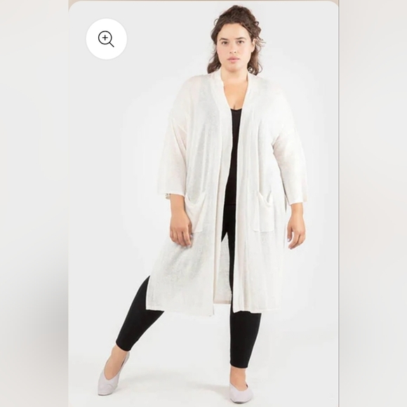 Dex Sweaters - 77. NWT - Dex Open Front Side Slit Long Cardigan with Pockets